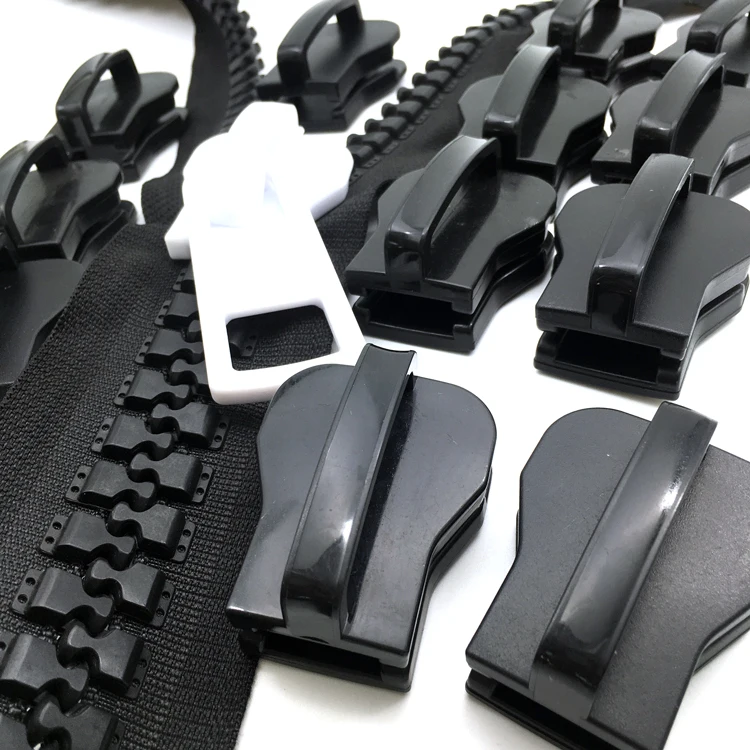 JY 20# 30# Big Teeth Large Plastic Zipper With Plastic Puller
