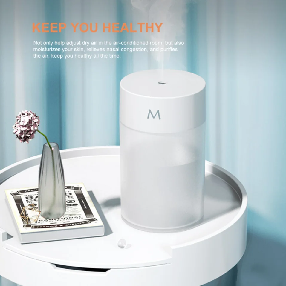 USB Ultrasonic Essential Oil Diffuser 260ml Portable LED Lamp Mist Aromatherapy Sprayer for Home Mechanical