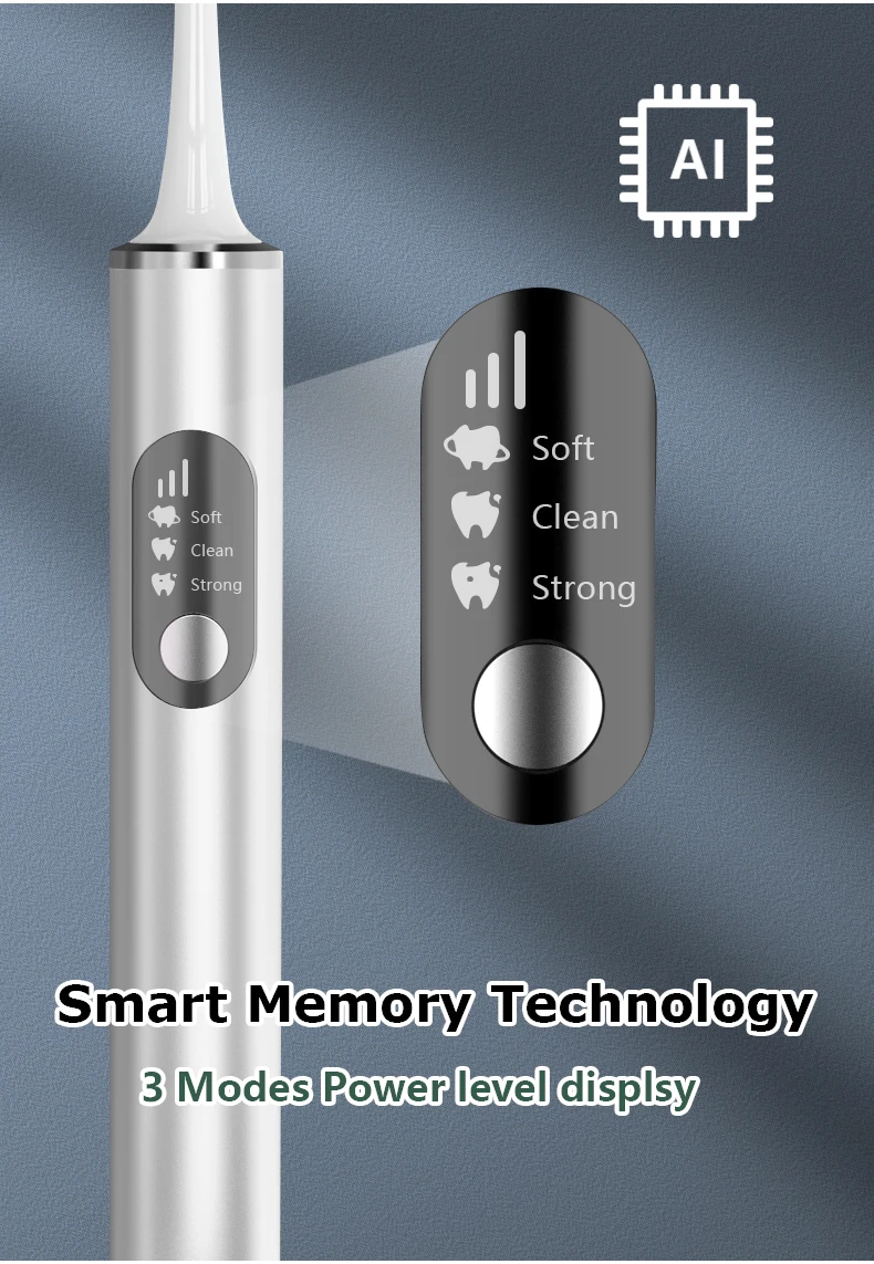 2023 elegant smart wireless toothbrush For adults new sonic toothbrush aluminum electric toothbrush ultrasonic
