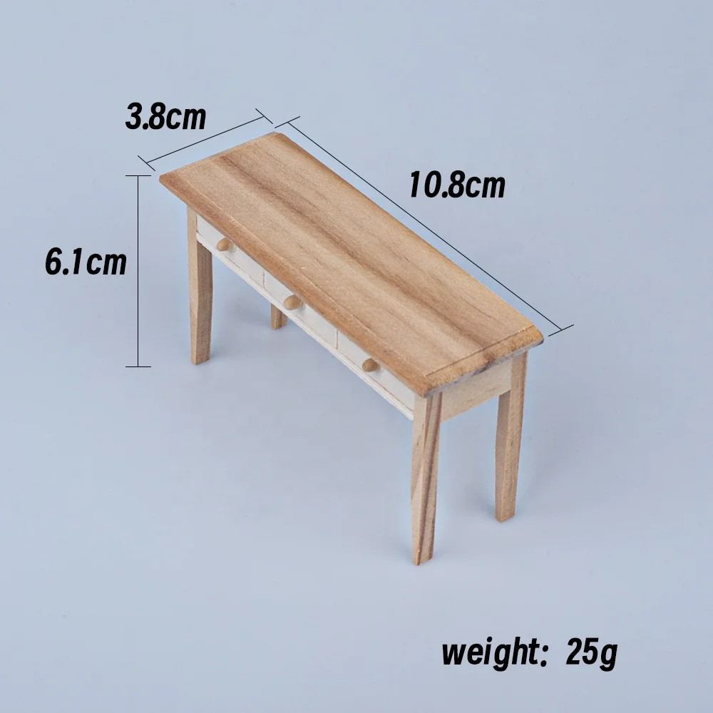 Wooden Doll House Chair Model Furniture Accessory Miniaure for Photograph Prop Dollhouse Toys