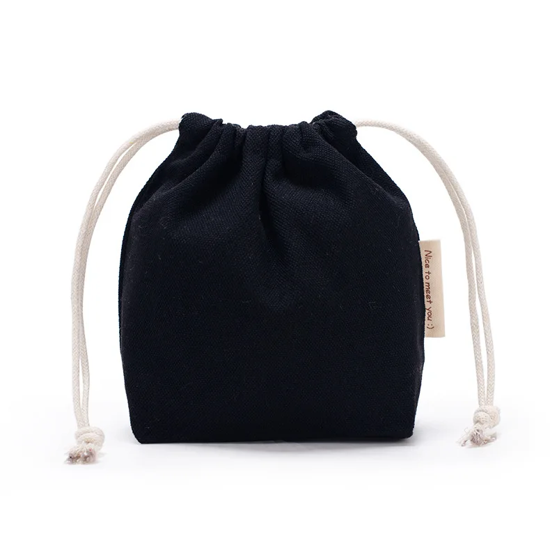 Custom Cotton Drawstring Pouch Bags Reusable Eco Friendly Blank Small Organic Cotton Drawstring Bag with Logo