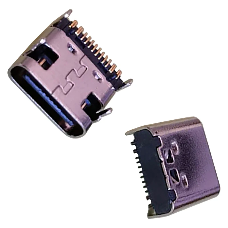 5 A Electric Current 16 Pin Three Molding USB Type-C Female Connector