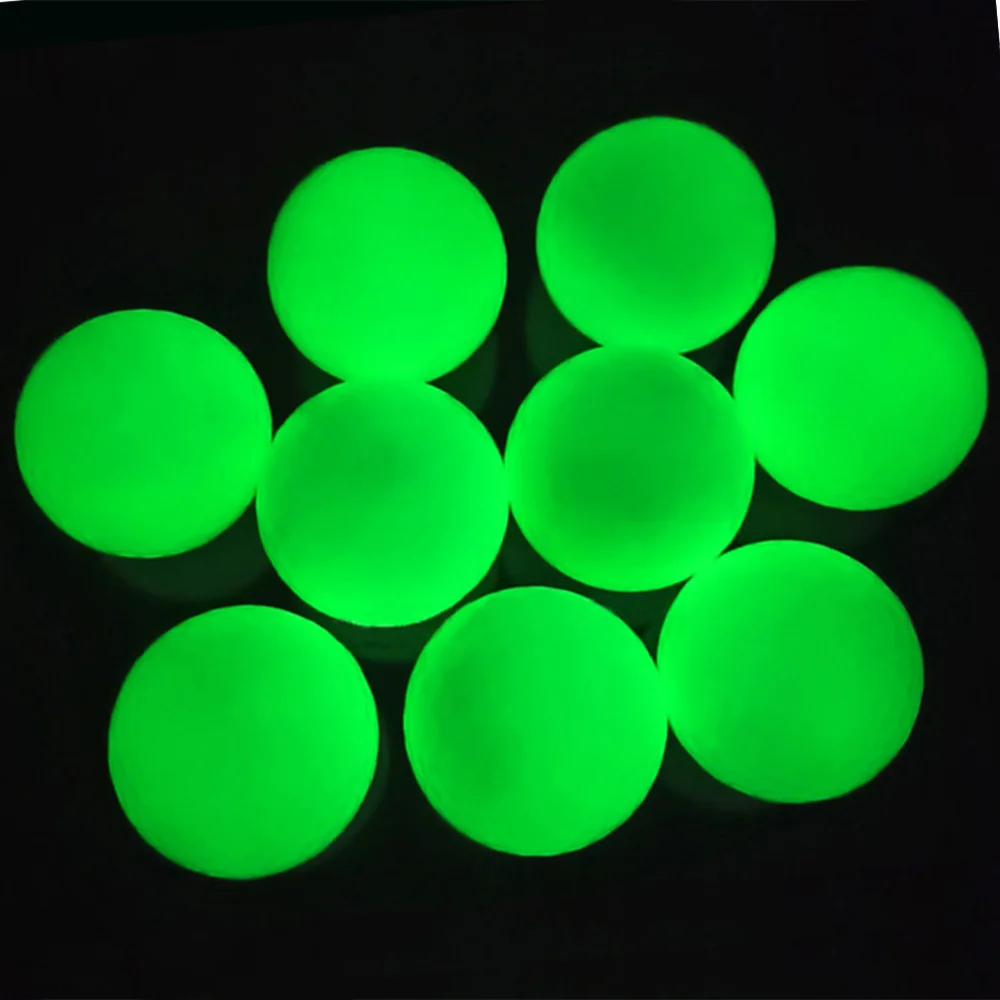 Wholesale Golf luminous ball glow golf ball after UV light glow in the dark Urethane fluorescent golf ball