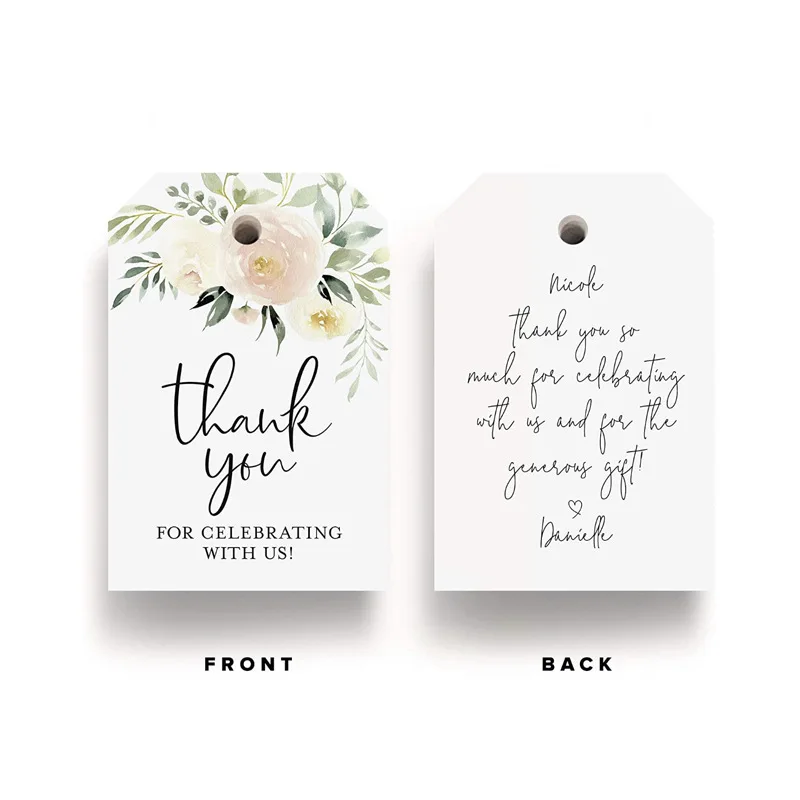 Sell well blank writing hanging card candy packaging gift decoration card thank you card