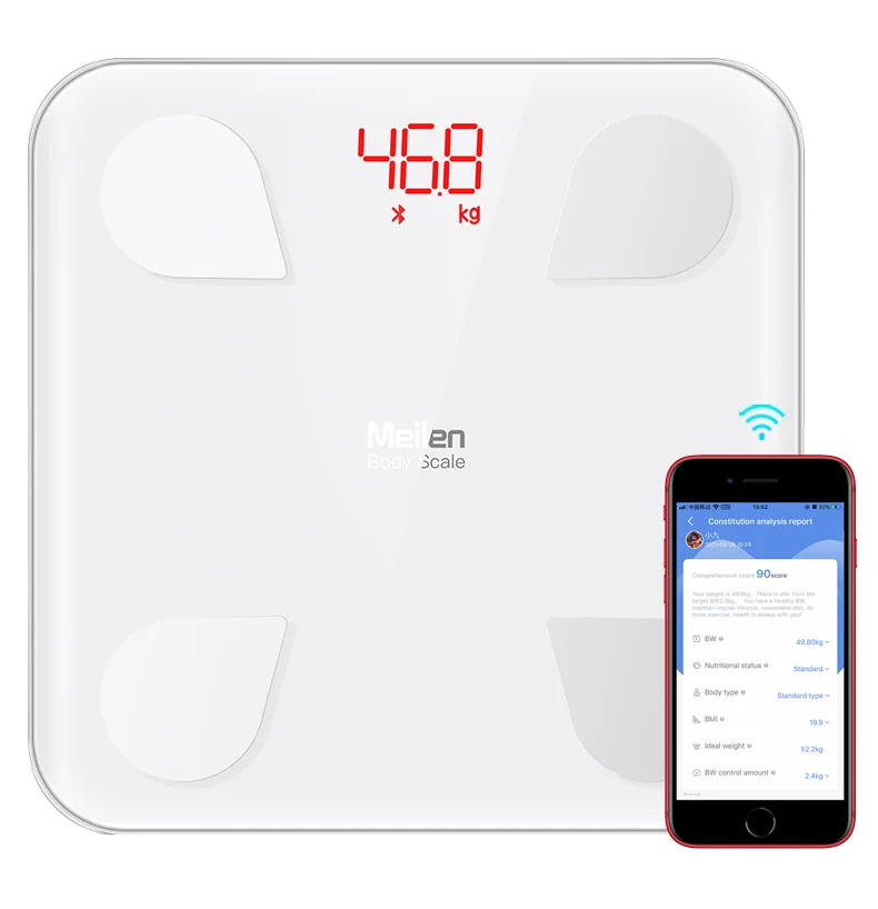 Household Mini Personal Bluetooth Smart Digital Bathroom Weight Scale Body Fat Analyzer