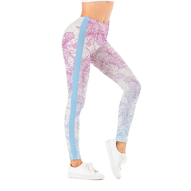 Yoga Pants Workout Capris High Waist Workout Leggings for Women Lightweight Printed Yoga Legging