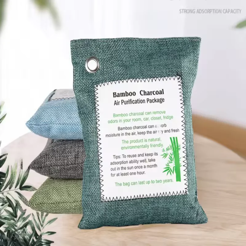 Custom Factory Wholesale Green Bamboo Charcoal Bag Activated Charcoal Air Purifying Bag Use For Shoes