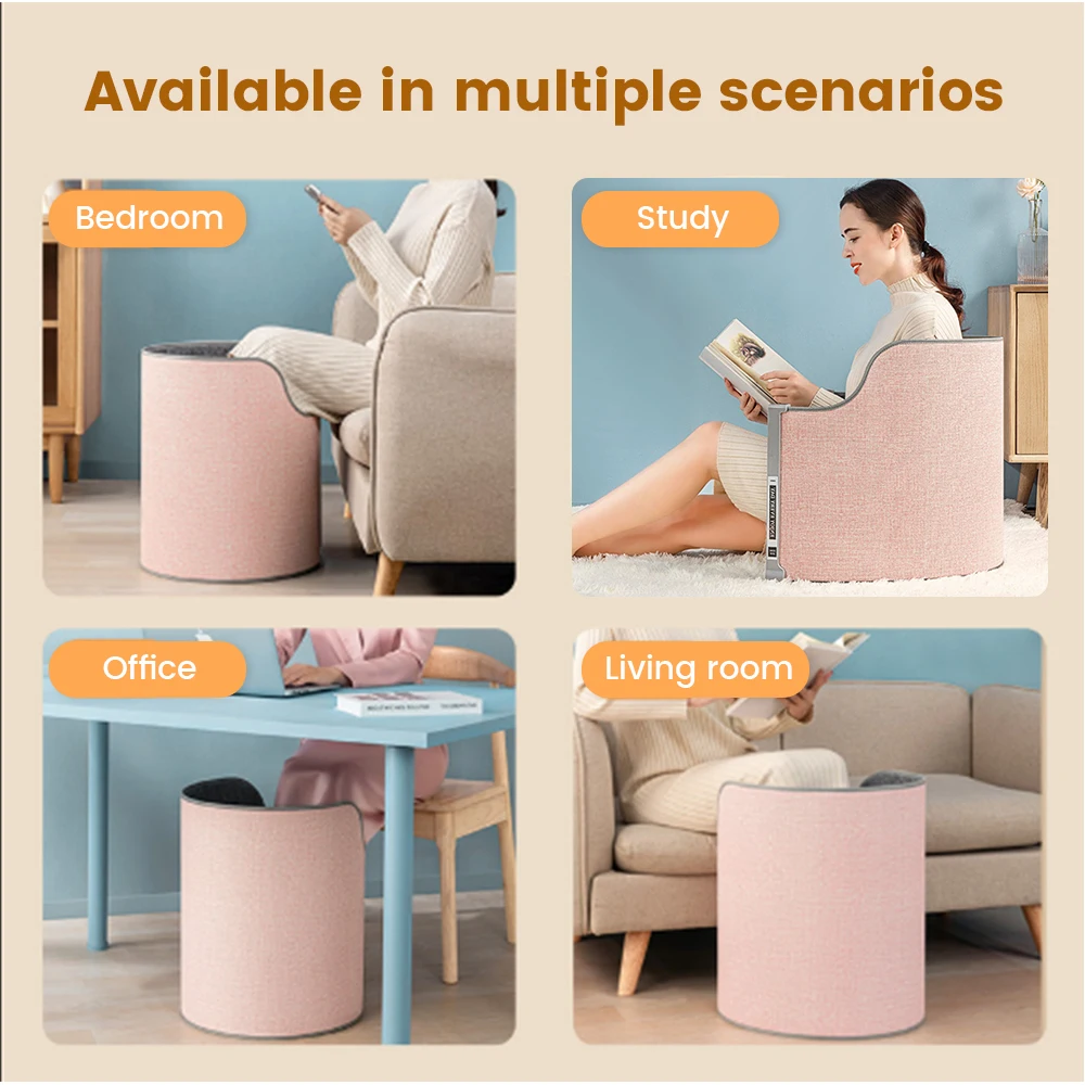 ElectricEDON New Foot Warmer Adjustable Thermostat Folding Flat Space Heater Office Under Desk Feet Warmer Silence Operation