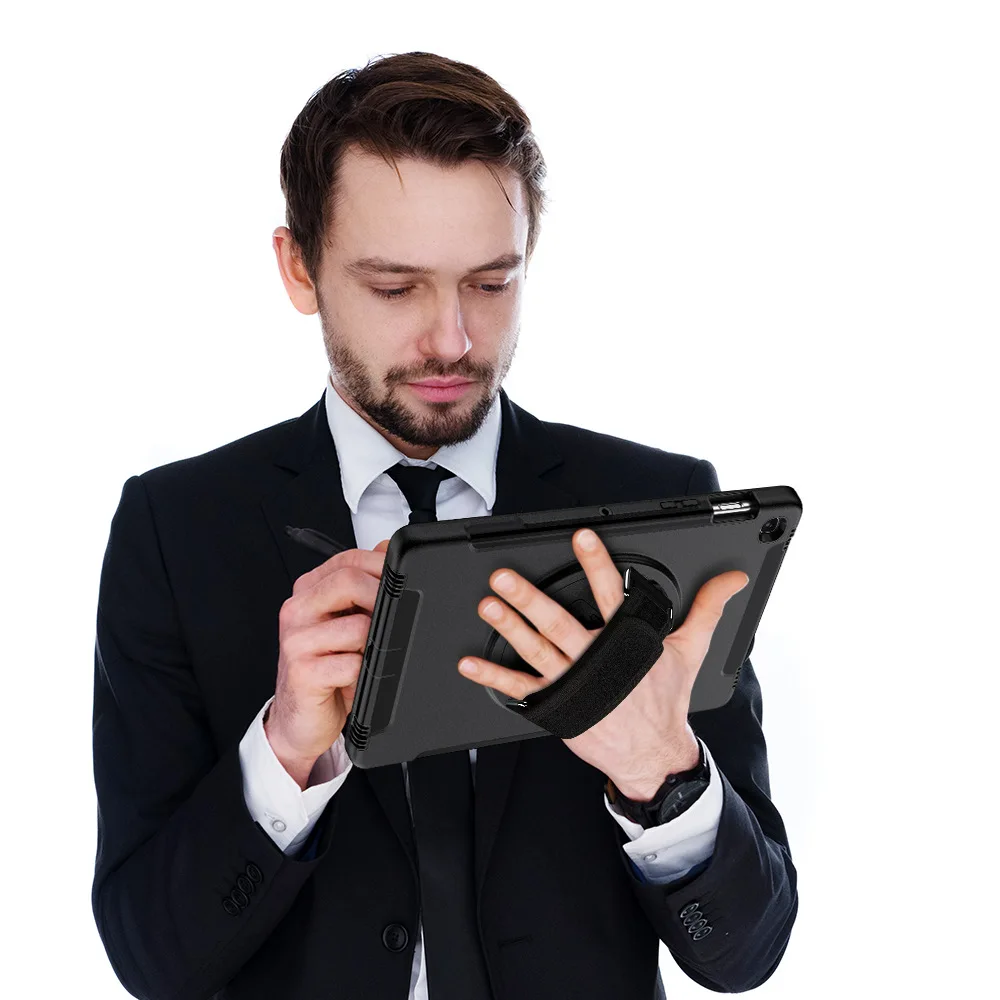 TB002 YTIFOU 360 Degree rotating PC TPU hand Strap shell  Protecting Case for Ipad mini Pro Air 4 2 3 5 9.7 2018 10.1 10.5 12.9