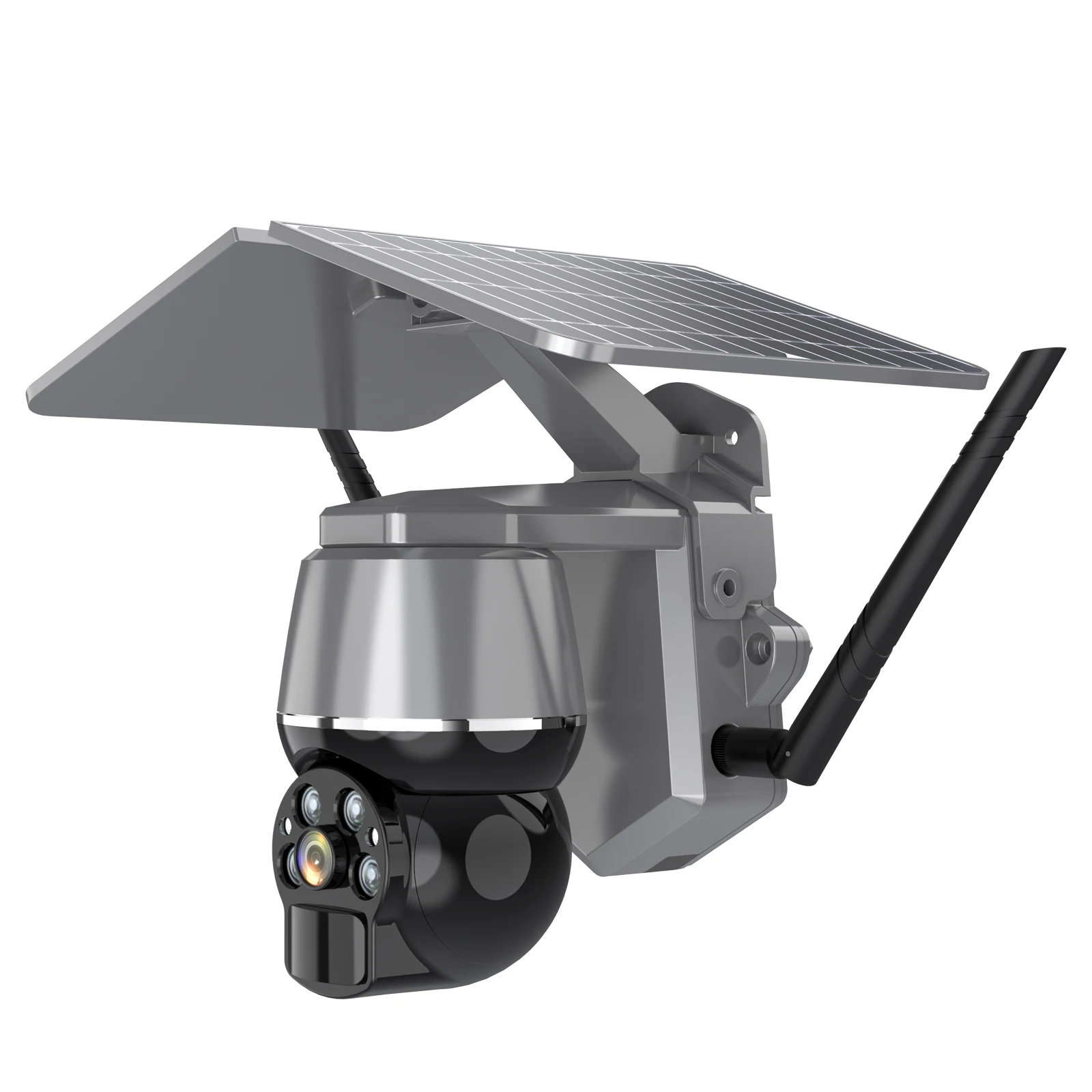 4G Wireless Outdoor Security Camera Solar Power 2-way talk PTZ Security Intercom Video Camera, 1080P 4K Full-colour Night Vision