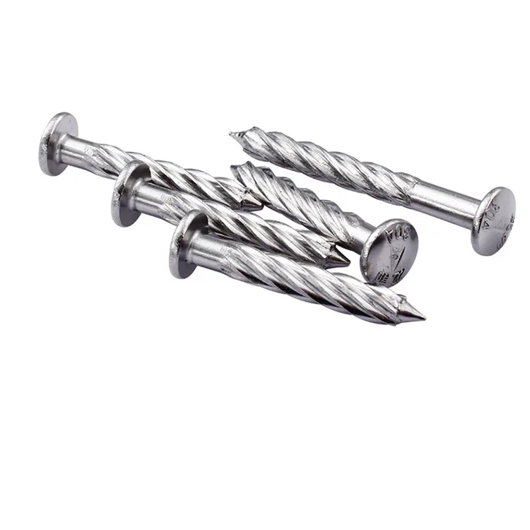 Бетонные гвозди из нержавеющей стали со спиральным рифленым хвостовиком