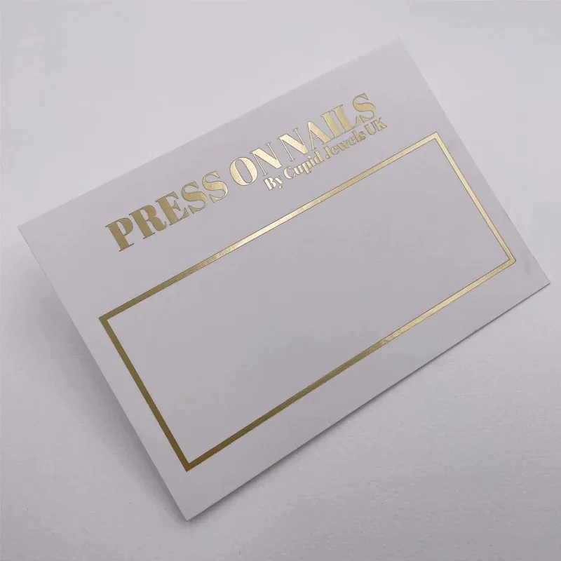 Custom Insert Luxury Gold Foil Hot Stamping Color Printing Thank You Card With Logo Wholesale Embossed Greeting Card