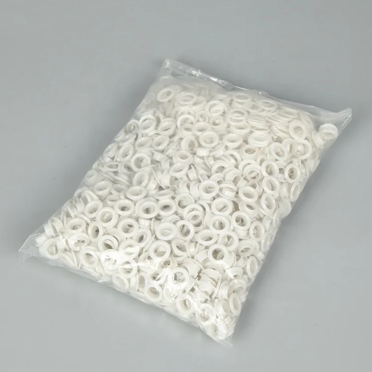 custom hat shoes tent 4mm plastic round eyelet grommet with washers for curtain