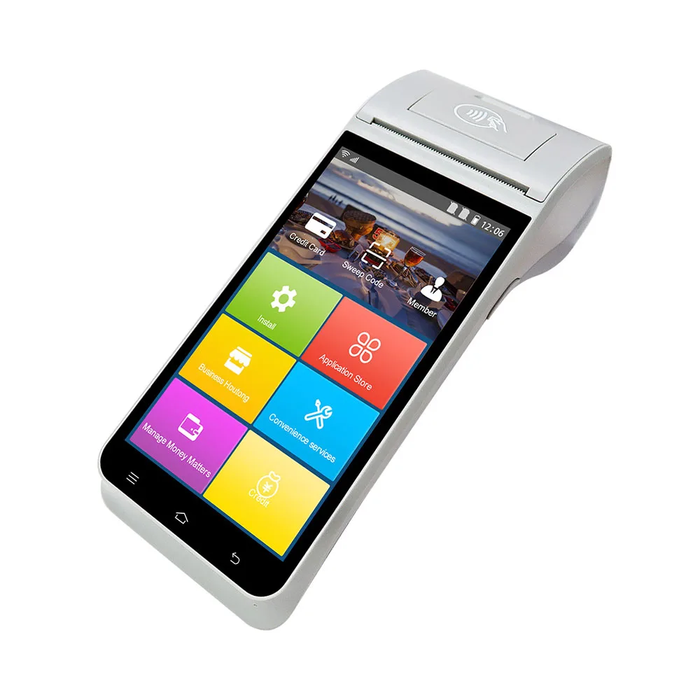 Z91 5.5 inch Touch capacitive screen Android 11.0 NFC Reader Barcode Scanner 4G POS system thermal printer
