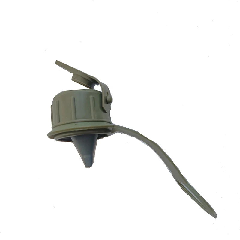 Factory wholesale high quality plastic water canteen cap lid , water bottle Straw cap lid compatible  with gas mask drink tube