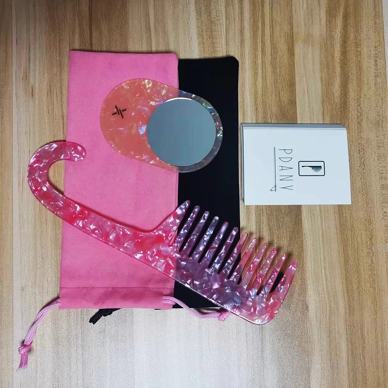 Eco-friendly Acetate Sheet Retro Handheld Tortoiseshell Oval Travel Portable Pocket Mirror Small Hand Daily Makeup Mirror