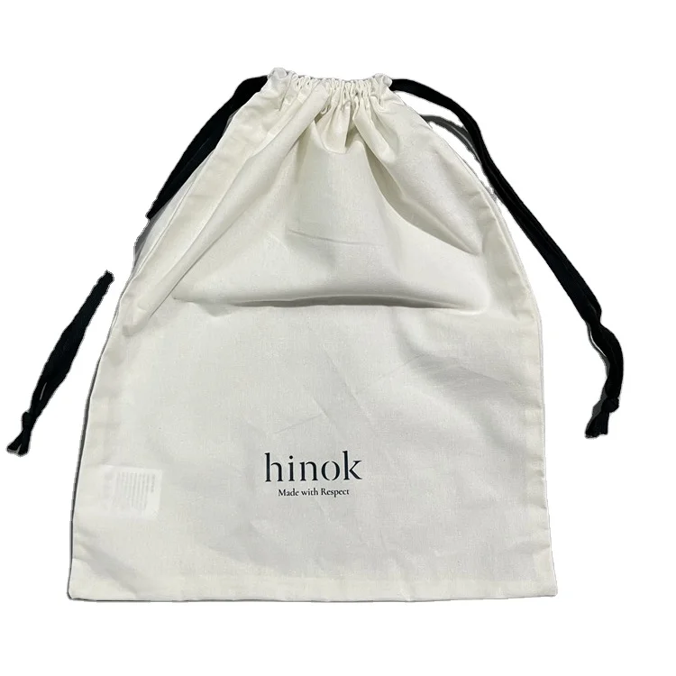 custom luxury high quality gift cotton dust bag /custom size color logo cotton ribbon string promotional cotton drawstring bag