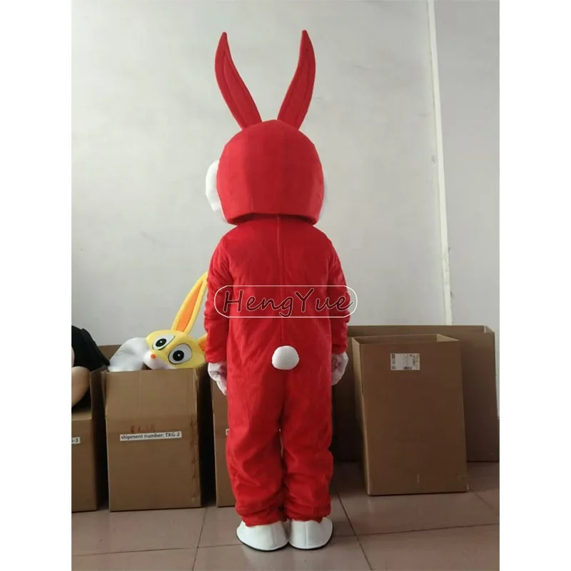 Easter Bunny Mascot Costume Carnival Charming Costumes for Adult Event Activities Cosplay Yellow Red Rabbit Mascot Party Dresses