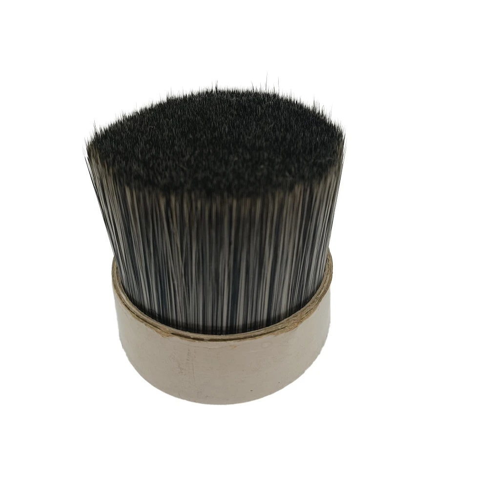 Black mix white solid tapered PET/PBT filament for brush making