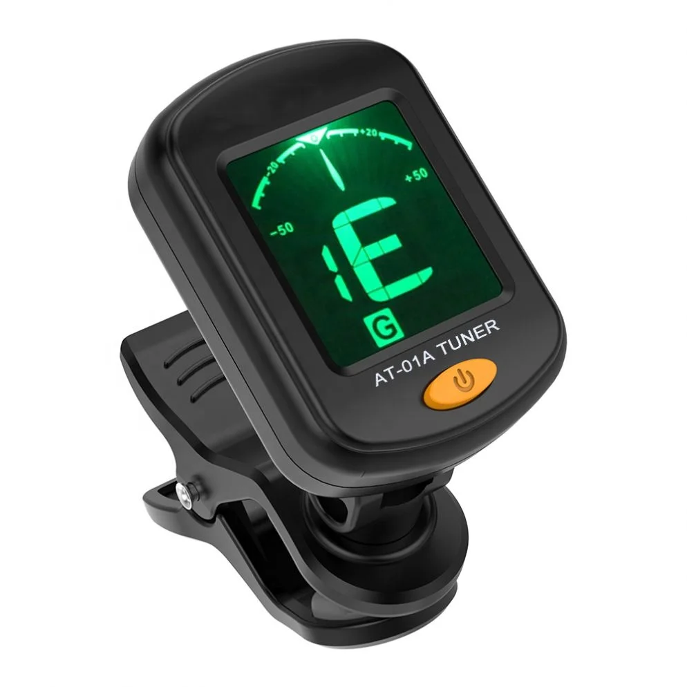 Guitar Tuner Rotatable Clip-on Tuner LCD Display for Chromatic Acoustic Guitar Bass Ukulele Guitar Accessories