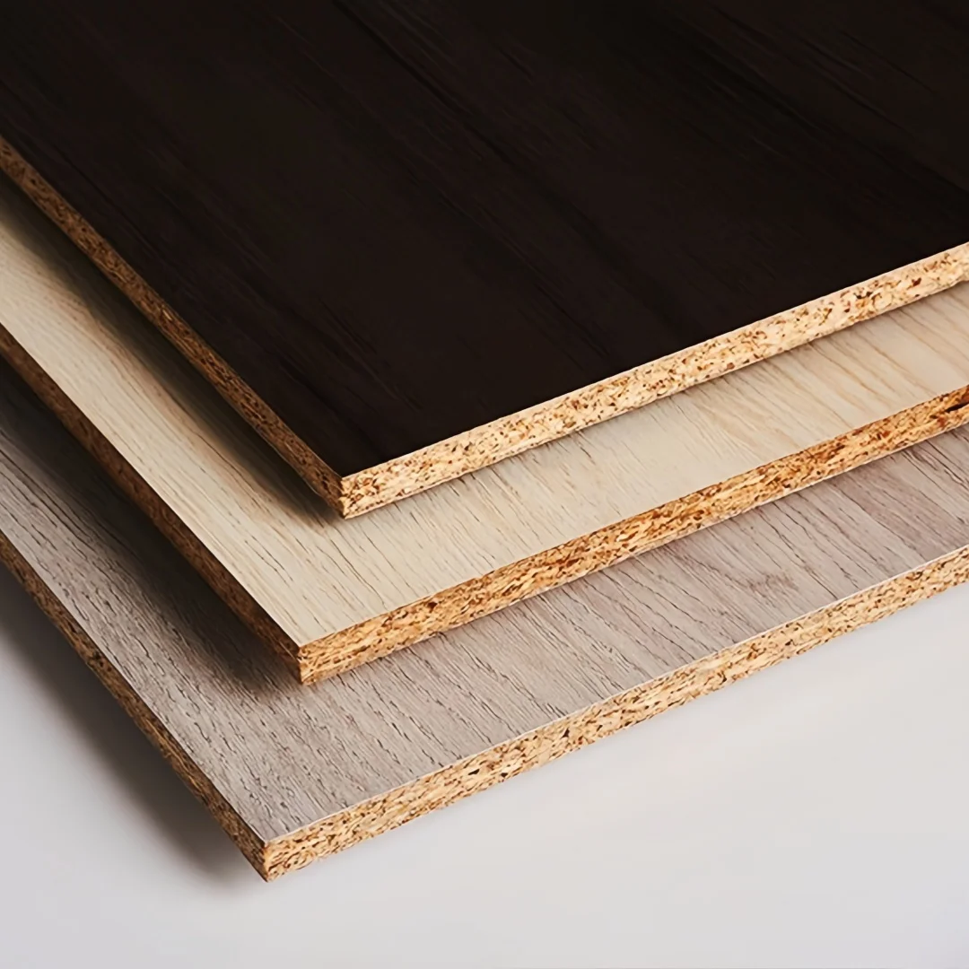 Wholesale Custom 18mm Thick Melamine Chipboard Board E1 Formaldehyde Emission Fiberboard for Furniture & Kitchen Cabinets