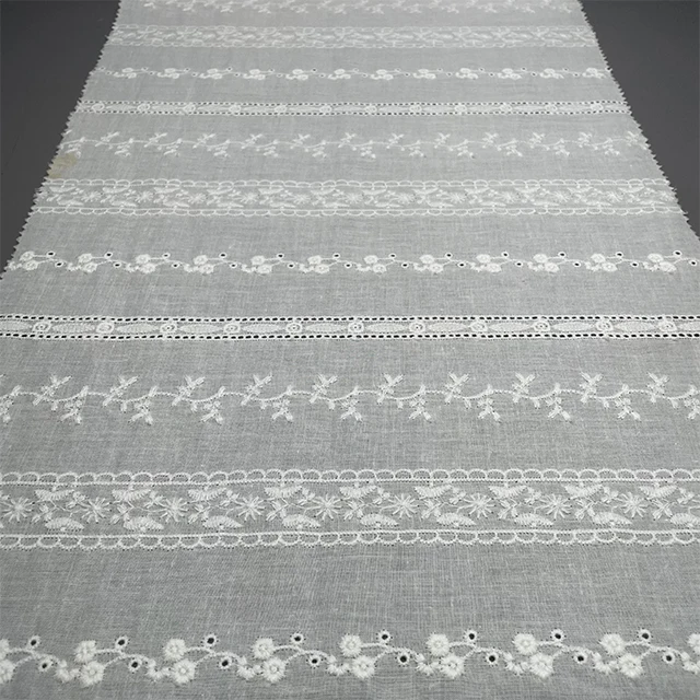 TUTON Top Quality TC Cotton French Beaded Lace Embroidery Fabric For Dress