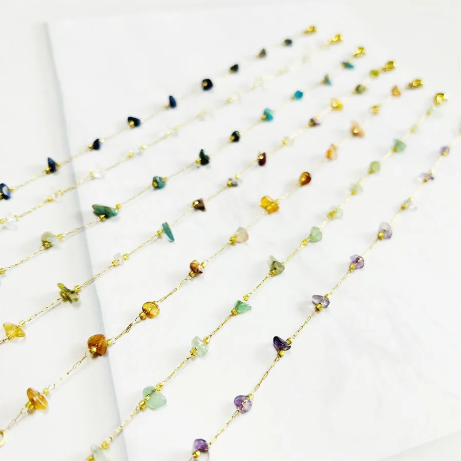 New design women stainless steel waterproof natural stone classic no fade no rust good quality 18k gold plated bracelet