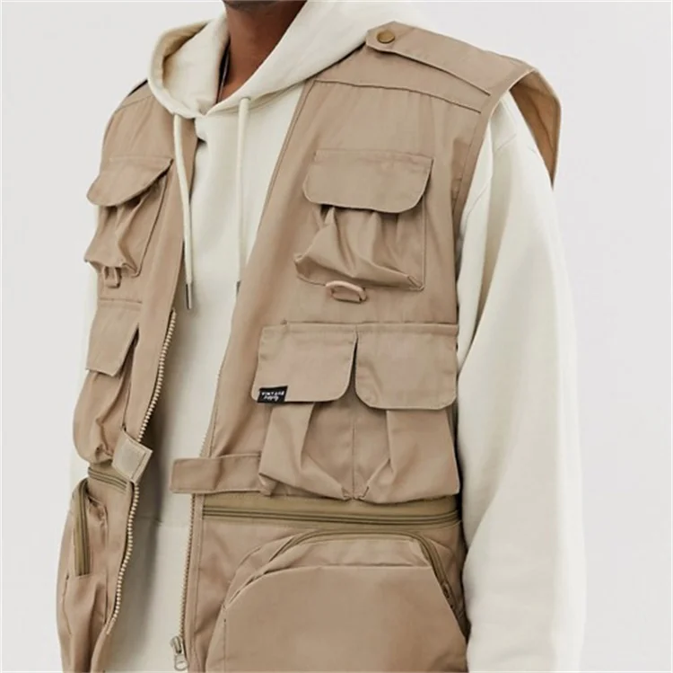 
Custom military multi pockets cargo utility tactical vest for men 
