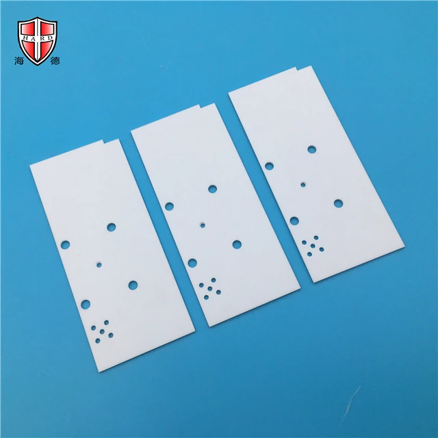 Manufacturer 96% alumina zirconia ceramic laser cutting small loop hole sheet substrate