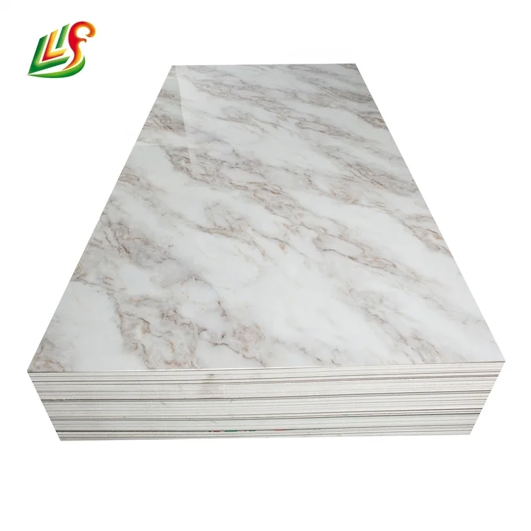 Wall Mural China Manufacturer Interior Glossy Marble Sheet Wall Panel UV Coating Wall Panel Sheet