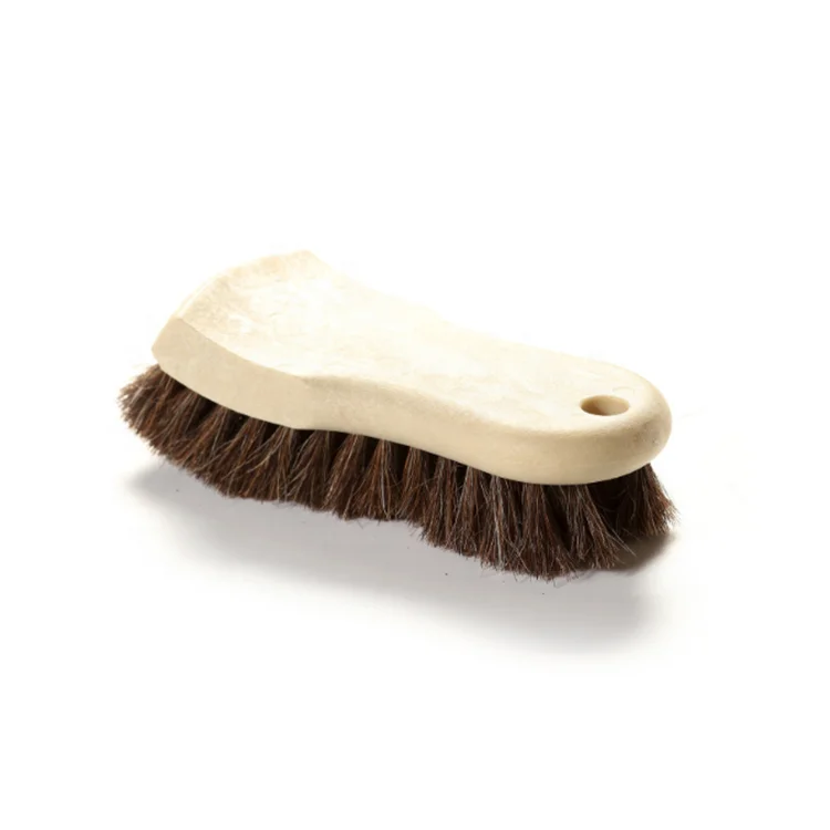 Beige Car Interior fabric roof cleaning brush/ car  leather seat long horse hair brush/ car Interior Detail brush