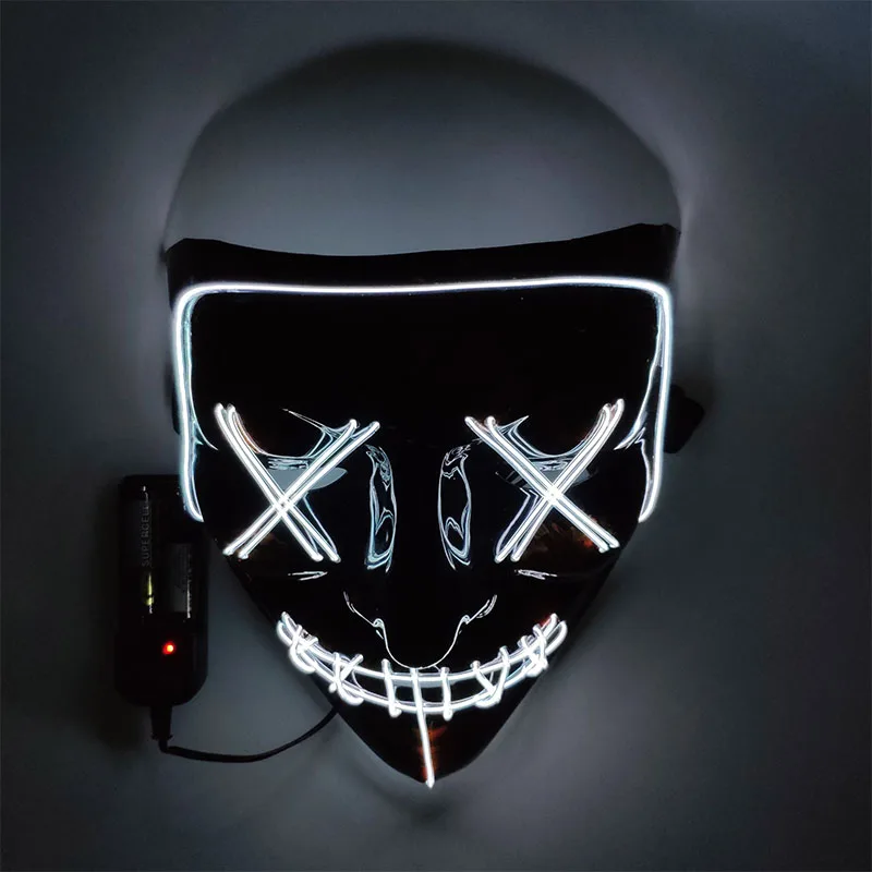 Halloween Masquerade mask Carnival Party Rave Led Light Up Neon El Wire Mask For Festival Parties Costume