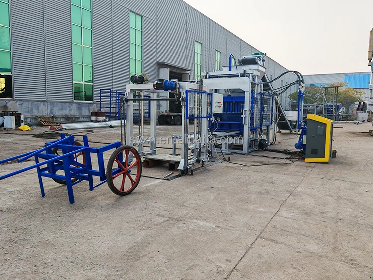 High Efficiency Automatic Hydraulic concrete pole machines Qt4-15 Fly Ash Cement Sand Block Making Machine south africa