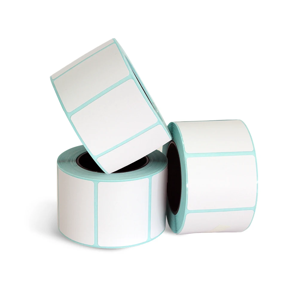 Custom printing or blank round labels  thermal label rolls with customized size 80mm 100mm for packaging