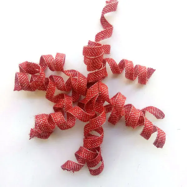 Fall Winter Christmas Theme Gift Box Packaging Decoration Stripes Natural  Hessian Jute Burlap Woven Ribbon Decoration Curly Bow