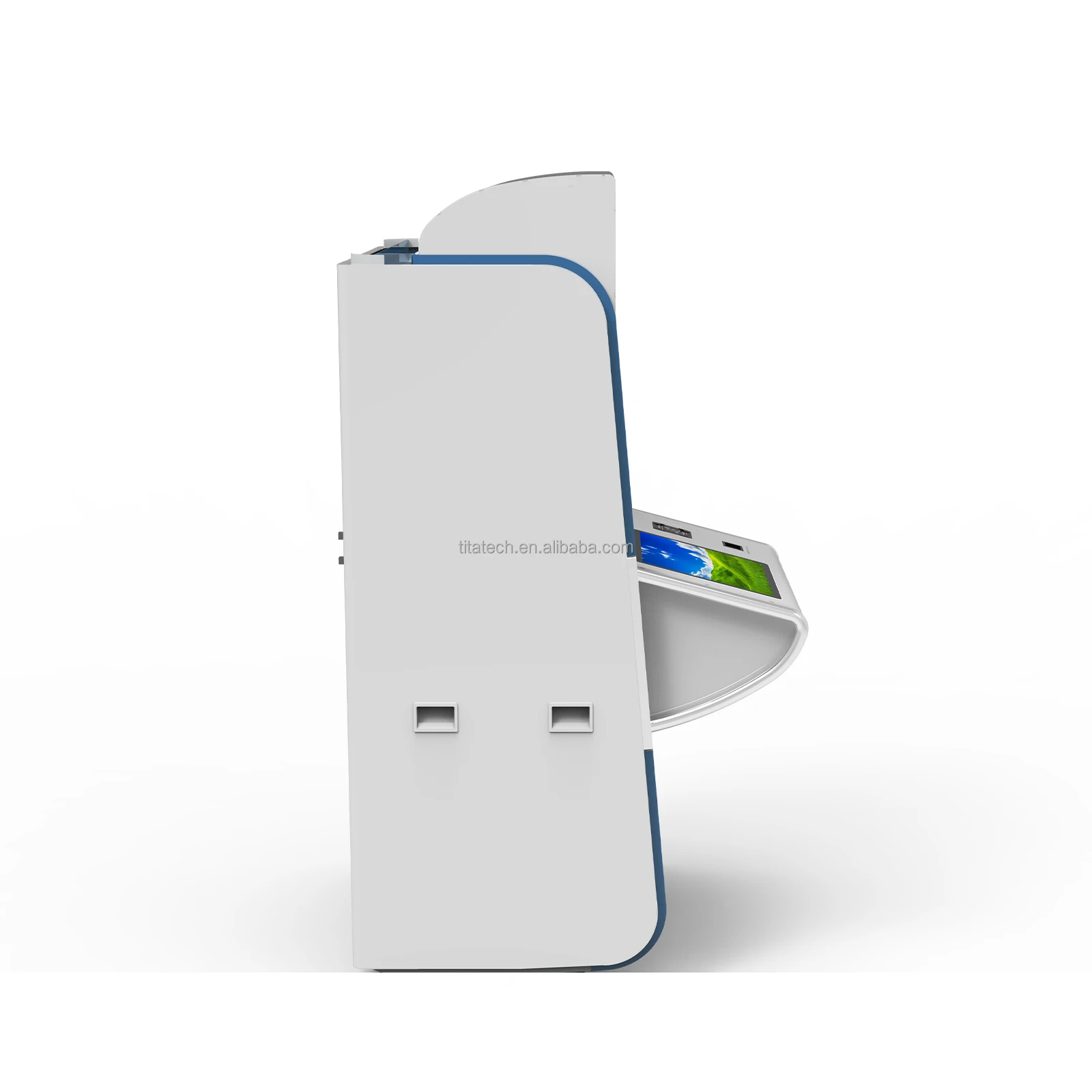 Dual Screen Hospital Self Service Kiosks for Patient Check in Enquiry Registration and Report Printing
