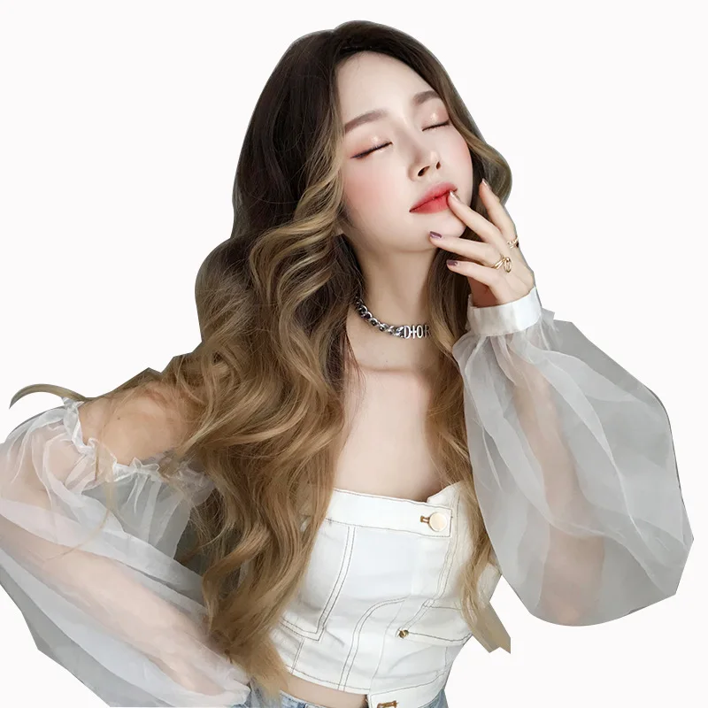 
Nable silk base long curly classic full quality 13x6 blonde bangs Mongolian afro kinky human hair clip in hair extension for bla 