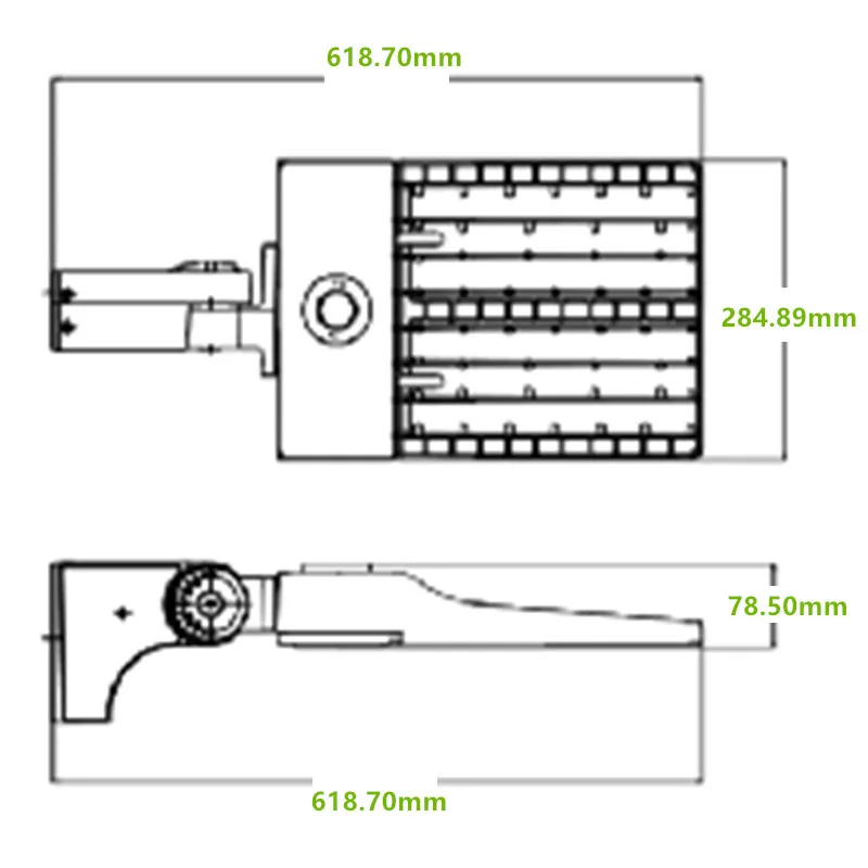 1-10V Dimmable 140Lm/W ETL DLC 300w 42000lm 5000K LED Shoebox Parking Lot Area Light Fixture For Car Parking