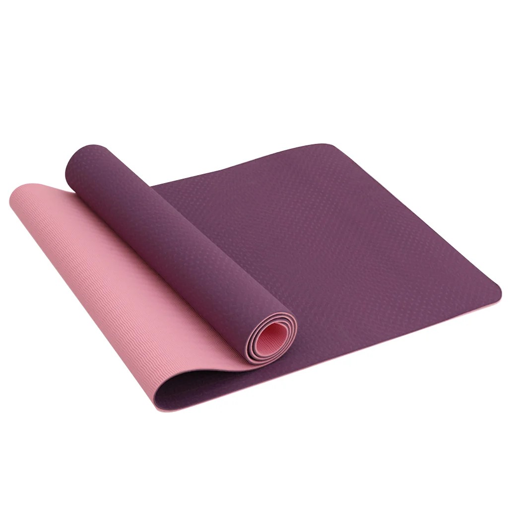 
Double-layer TPE Yoga Mat Custom Eco Friendly Wholesale Exercise Mats Print Anti Slip Hot Sale 6mm Thickness 