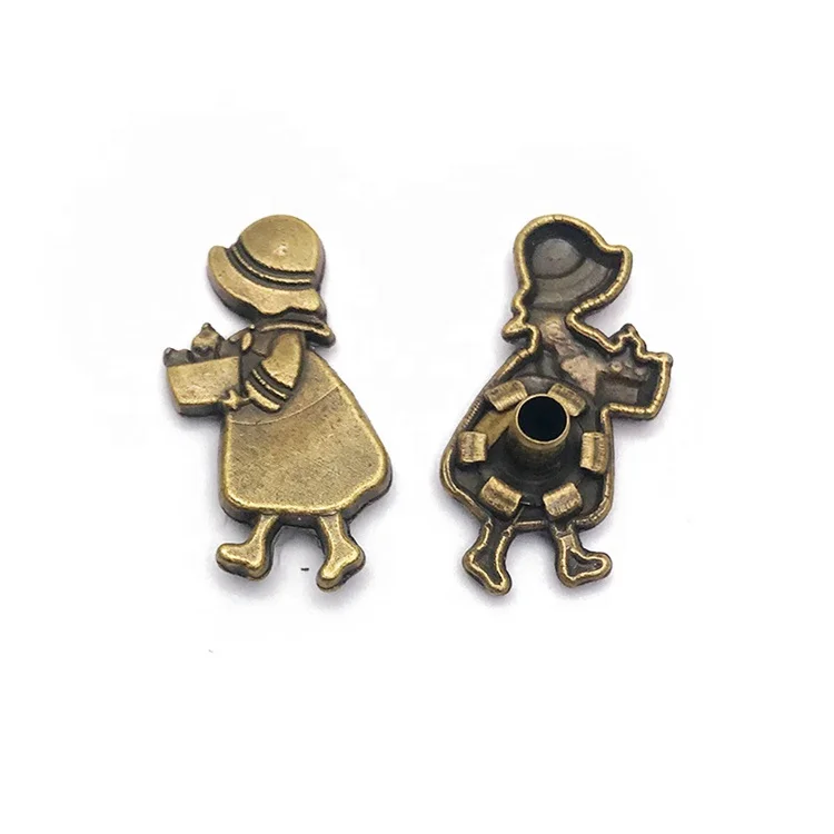 Cartoon Characters and Animals Dark Buttons Style Custom Logo Metal 2024 New Three-dimensional Pattern Retro Zinc Alloy Plating