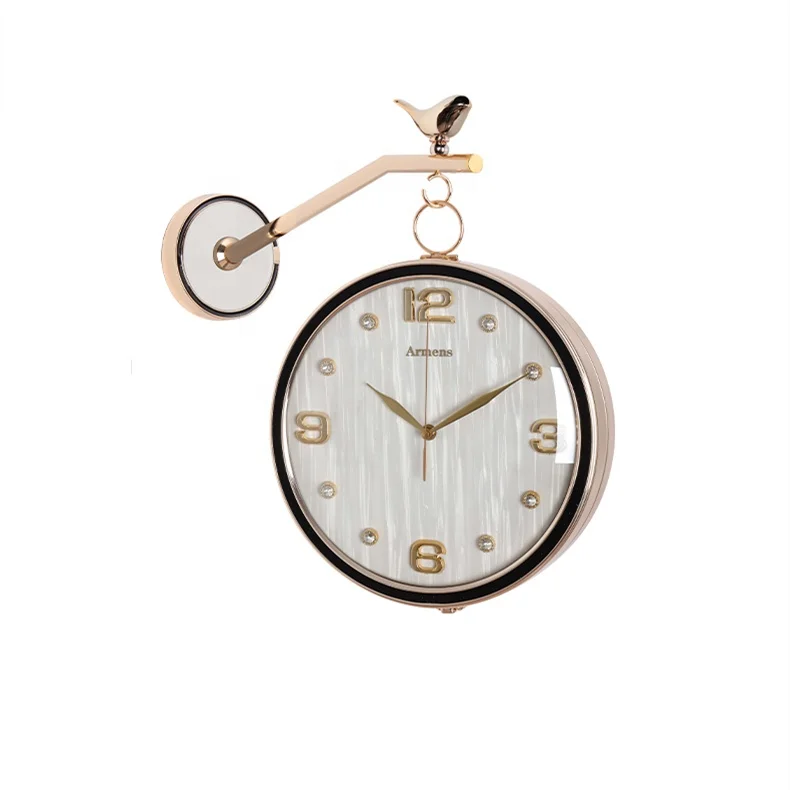 Wholesale 12 inch classic battery 3D Number Dial Face double sided clocks