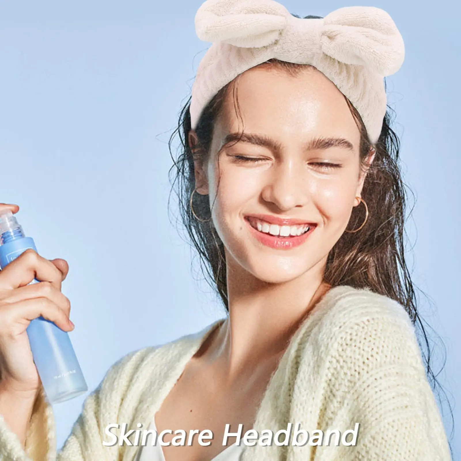 New Wholesale Twisted Bubble Washing Face Hair Band No-slip Sponge Puffy Custom Logo Makeup Spa Headband for Women Fabric