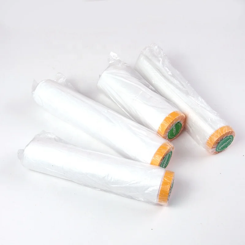 Adhesive Masking Pre-taped Film for Home Carpet Wall Overspray Painting Protective Film