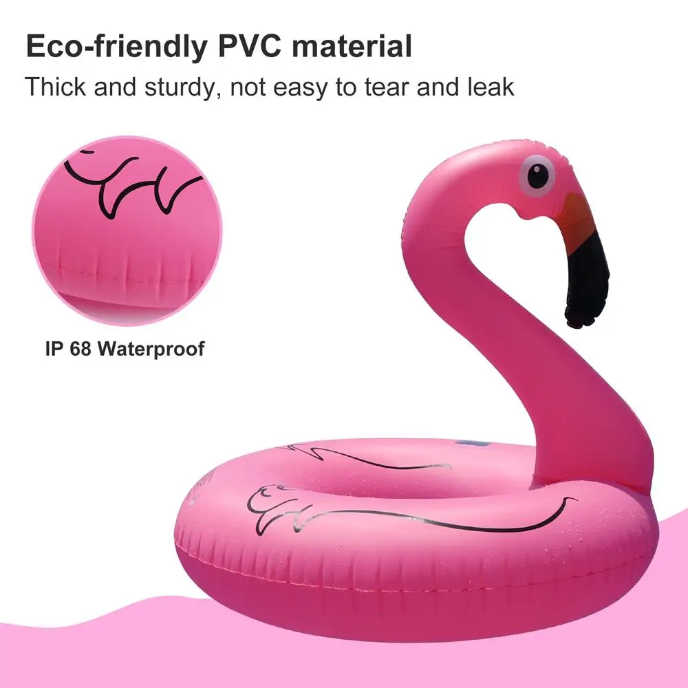 Wholesale PVC Pool Float Lounger Toys Huge Solar Inflatable Flamingo Swimming Seat Ring
