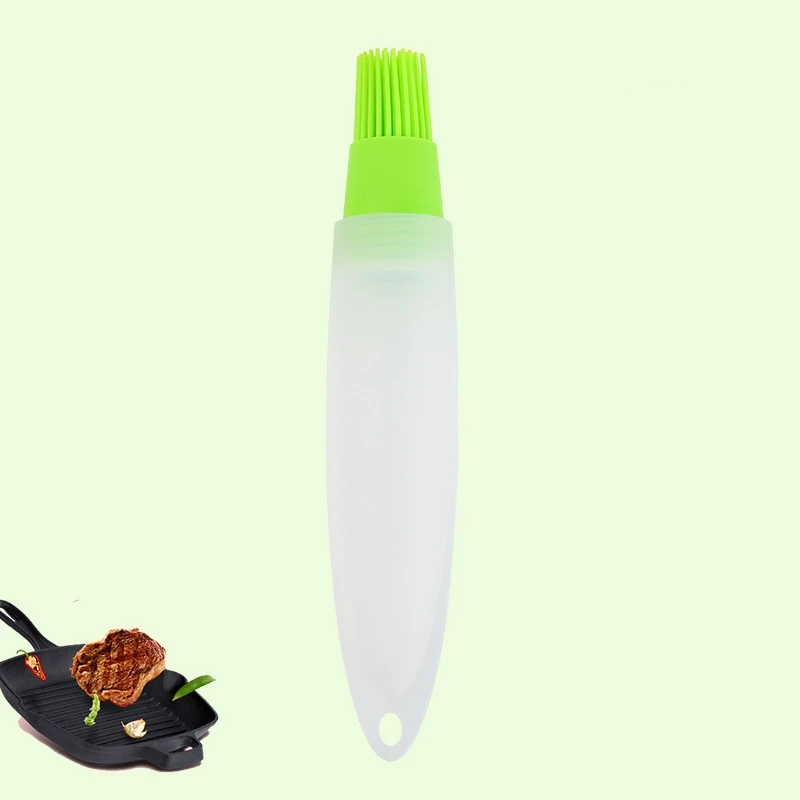 New Portable Oil Bottle Barbecue Brush Silicone Kitchen BBQ Cooking Tool Silicone Brush for Cooking Multipurpose Oil Brush