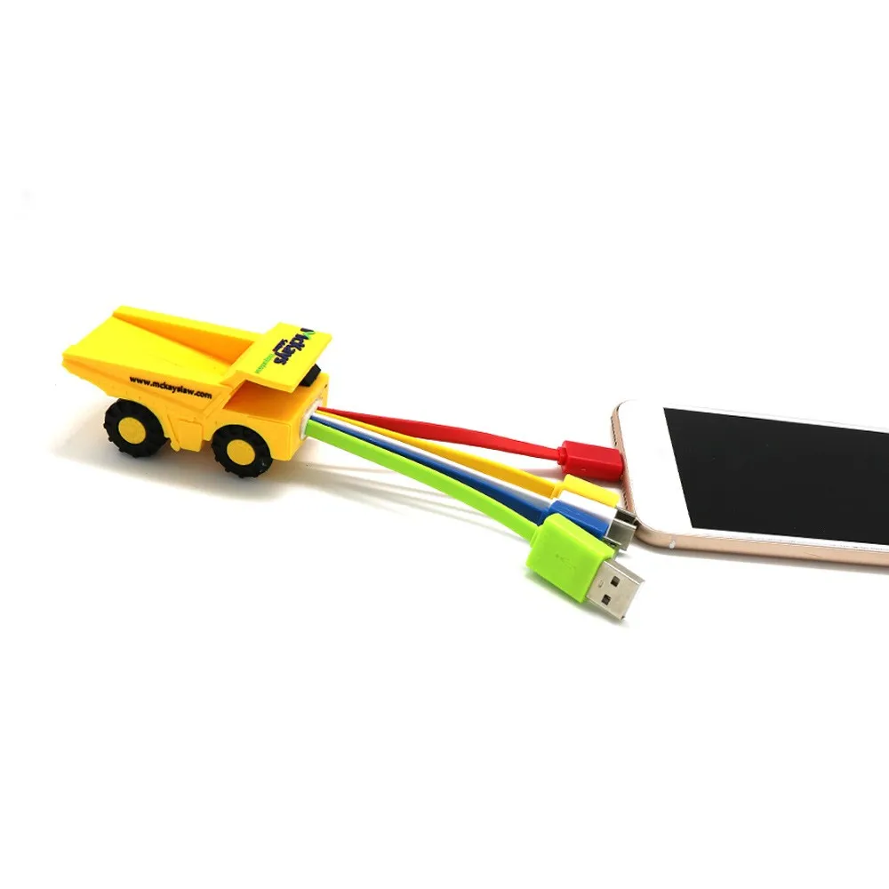 Wholesale Promotional Gift Custom Logo Design Shape Cable Multi Charger Cord For Mobile Phone USB 3 In 1 Charging Cable