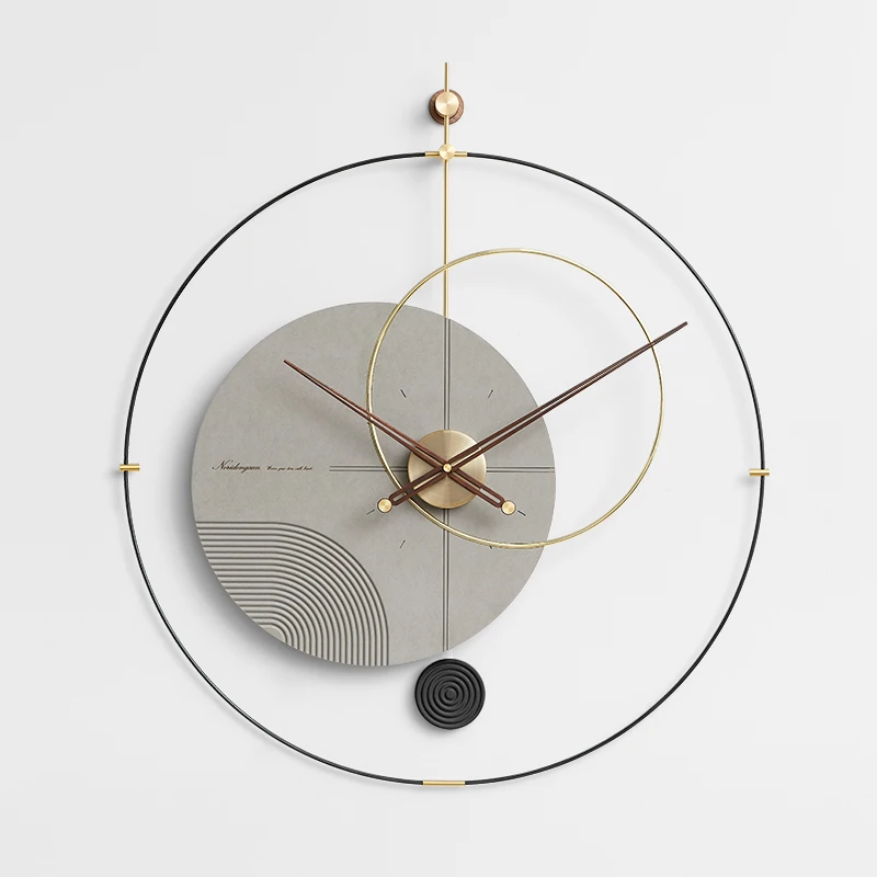 Noridongsan Home Decoration Simple fibre-glass swing  Clock,three ring creative clock,Modern circle clock for living room/office