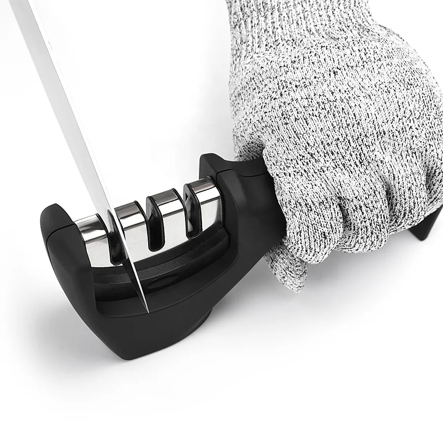 3 Stage Knife Sharpening Tool Helps Repair, Restore and Polish Blades Kitchen Knife Sharpener