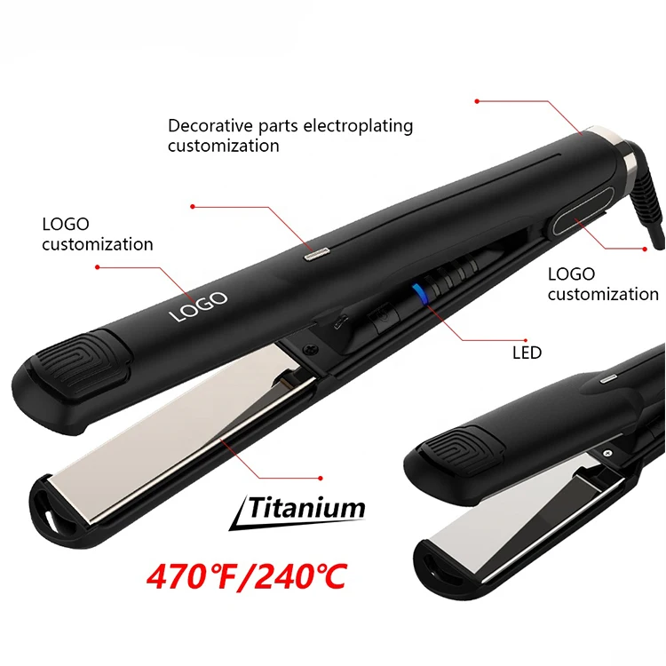 OEM professional fast heater 450 degree private label nano titanium hair straightener