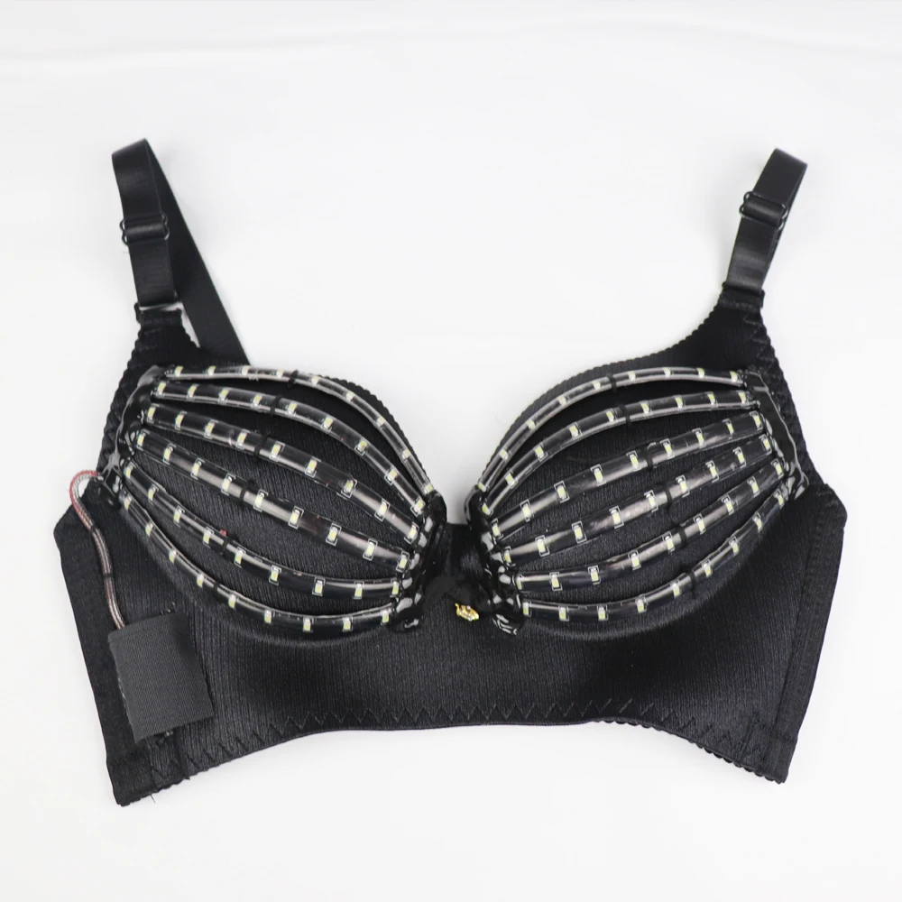 Clubwea DS LED Light-Up Bra Costume for Nightclubs and Bars for Stage Performances Belly Dance for Adults Includes Tutu Dress